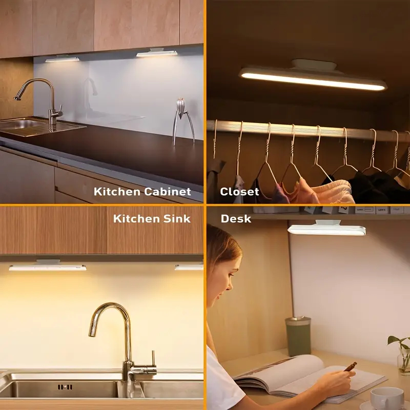 Luminária De Led Sobrepor Bastão Recarregável Sem Fio Com Suporte Magnético E Touch