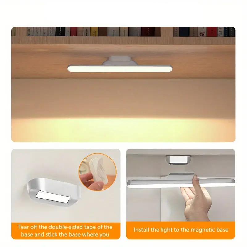 Luminária De Led Sobrepor Bastão Recarregável Sem Fio Com Suporte Magnético E Touch