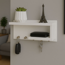 Porta Chaves em MDF com Prateleira – Organização e Decoração Moderna para Sua Casa – Luara Decor