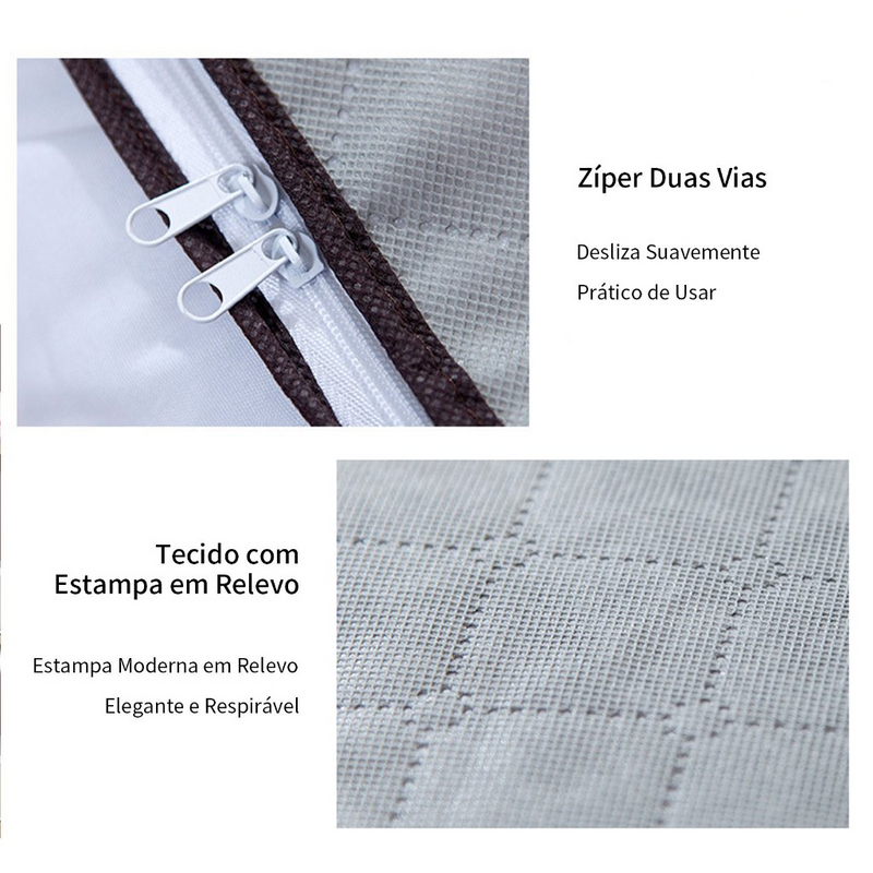 Caixa Saco Organizador Cobertor Casaco Guarda Roupa Ecológico Anti-Poeira Umidade Insetos Multiuso