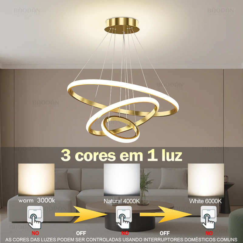 3 Cores (110V-220V) Lustre De Teto Nórdico De Luxo Lustre Para Sala De Jantar e Estar Lustre Romântico Starry Sky