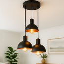 Lustre Pendente Luminária Joana tripla Quarto Sala Cozinha