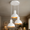 Lustre Pendente Luminária Joana tripla Quarto Sala Cozinha