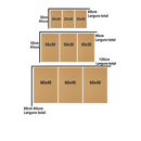 Quadro Decorativo 3 Peças Abstrato Geométrico Moderno Estilo Zen Decoração Sala Quarto Escritório