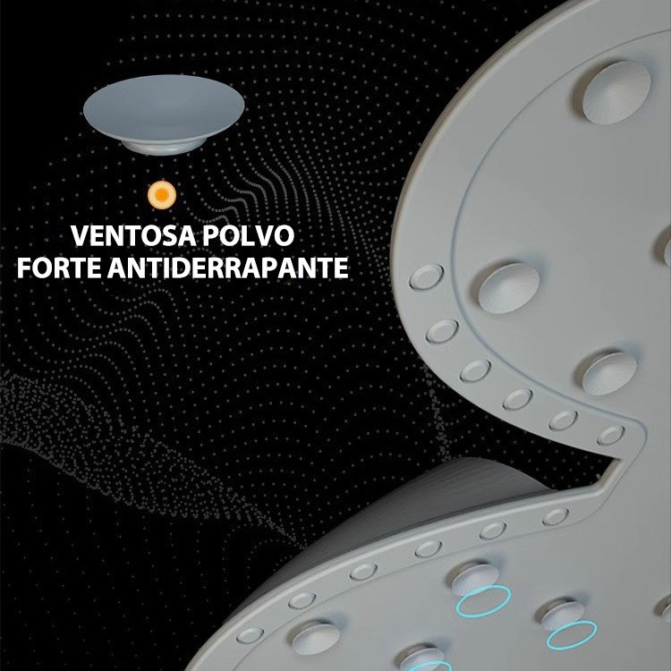 Tapete de banheiro antiderrapante para uso doméstico com massageador e função de limpeza dos pés